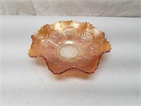 Ruffled Carnival Glass Bowl