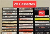 28 Cassettes in Black Hard Case Flat