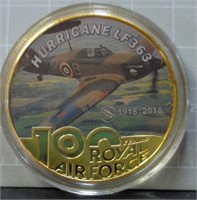 Hurricane LF363 Royal Air Force challenge coin