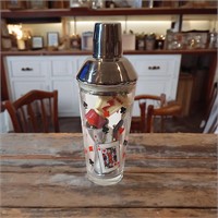 Martini Shaker w/ Maid Girl Bottle Opener, Jigger