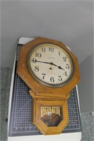 Antique Ingraham School House Regulator Clock