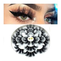 8D Mink Eye Lashes 7 Pairs 25mm False Eyelashes Wi