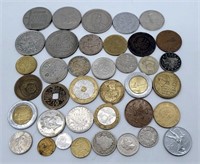 Grouping of Foreign Coins & Tokens