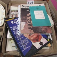 BOX OF ASST KENNEDY PAPERS ETC