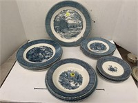 Blue and White Bowls and Plates