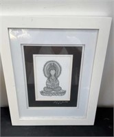 Framed, signed, matted artwork 16 X 13 inches