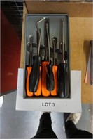 7-Snap-on handled tools-picks & 1-screwdriver