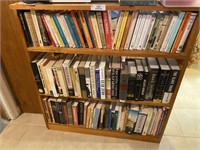 Wood Book Shelf, WWII Books & Asst. Books