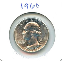 1960 Uncirculated Washington Silver Quarter