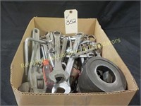 BOX W/ WRENCHES & TOOLS