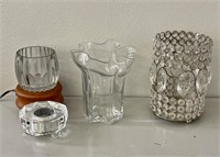 Glass Ruffle Vase Lot