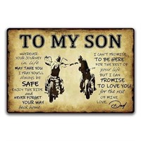 To My Son Metal Sign-8x12inch
