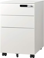 DEVAISE 3-Drawer Mobile File Cabinet  White