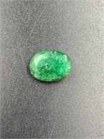 6.98 Carat Oval Cut Brazilian Emerald