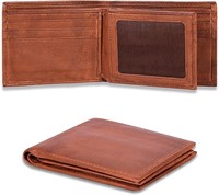 Vintage Tan Leather Bifold Men's Wallet