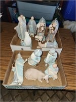 Vintage Ceramic Nativity Set
