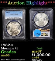 *Highlight* 1882-s Morgan $1 Graded ms66