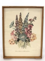 Petunias, Foxgloves, & Morning glories print