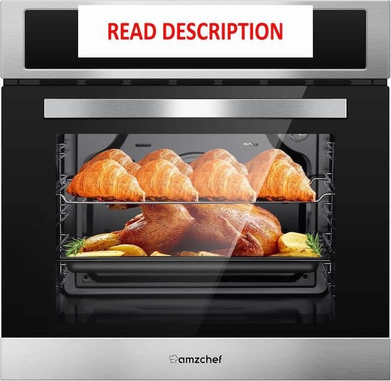 $560 AMZCHEF Single WallOven 24" Built-in Electric