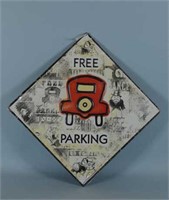 Free Parking Monopoly Metal Sign