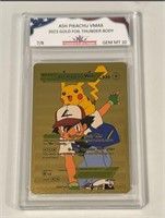 2023 Gold Foil Ash Pikachu Card