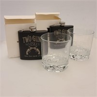 Whiskey Glasses and Flasks lot