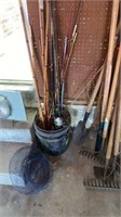 Cane Poles, Fishing Poles, Fish Basket