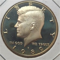 Proof 1989 s Kennedy half dollar