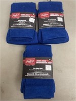 Three pairs of Rawlings Baseball Pro Tube Socks.