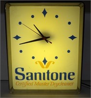 Sanitone Dry Cleaner Advertising Light-Up Clock