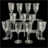 11 Crystal Stemware Glasses