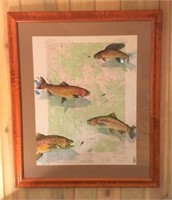 Montana Map Painted Fish Artist Alan Robinson