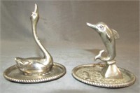 Vintage Dolphin and Swan Ring Holders
