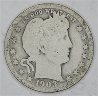 1903 o Barber Quarter