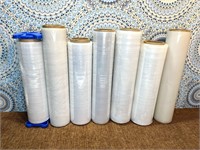 Plastic Stretch Wrap Lot - Qty 7 Partial Rolls