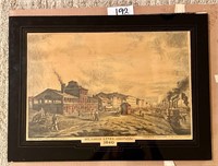 Charles Overall antique original St. Louis drawing