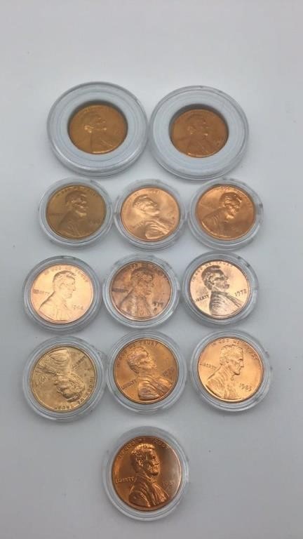 Proof Lincoln cents lot of 12