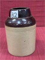 Half Gallon Stoneware Canning Jar, Two Toned