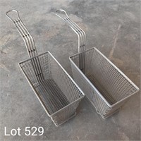 2x Small Restaurant Frying Baskets