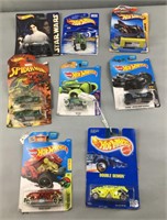 9 hot wheels toy cars