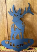 Metal Buck Welcome Sign