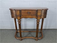 One Drawer Solid Wood Ornate Hall Table