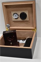 Cigar Cutter, Humidor and Carry Case
