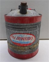 "Old Ironsides" Galvanized Metal Gas Can