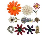 10 Vintage Mix Brooches
