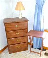 (3) Piece Lot - Pressed Wood Dresser - Measures
