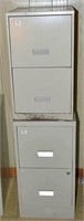 Lot of 2 - 2 Drawer Filing Cabinets - neither