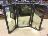3 panel framed mirror