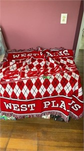 West Plains Zizzers throw blanket.