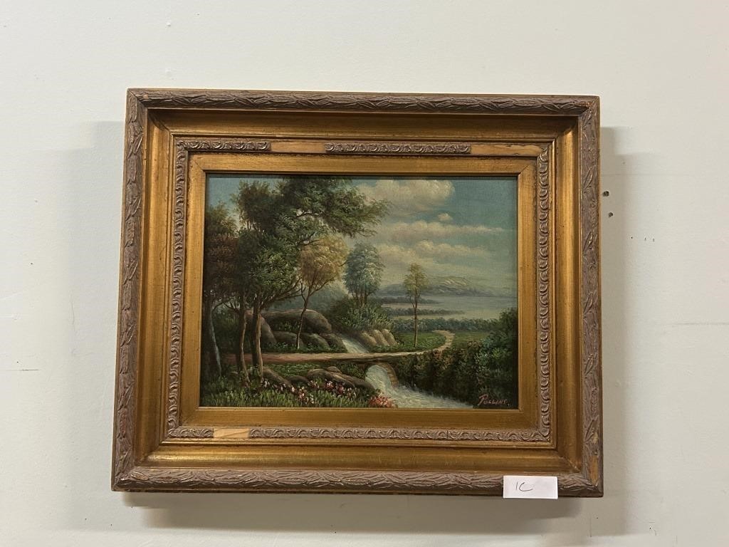Framed Watercolor By Pollins, Likely Original